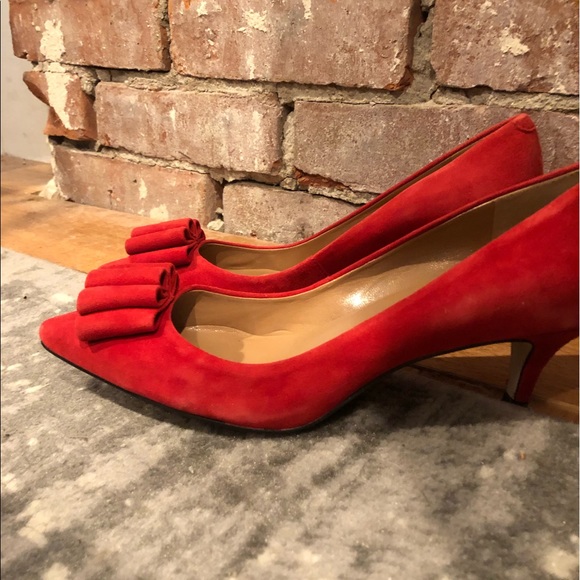 TALBOTS… red suede pumps - Picture 6 of 13